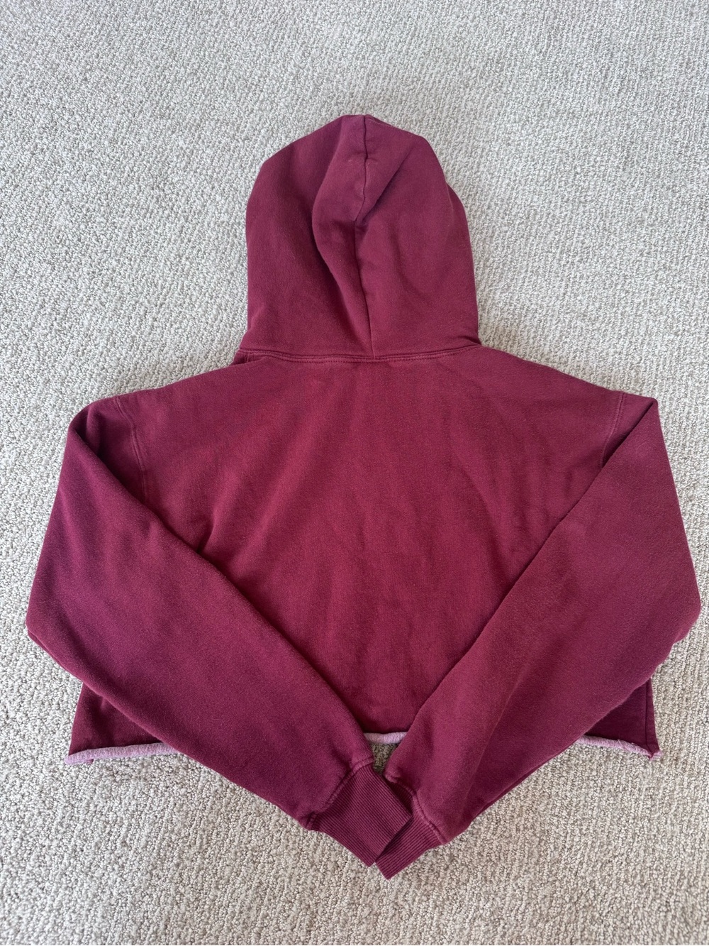 wild fable Burgundy Cropped New York Hoodie - Picture 2 of 3